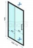 REA - Kabina Prysznicowa Przyścienna RAPID SLIDE Chrom  /drzwi 110 + ścianka 90 x2 + ramię x2/